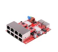 OSHZIKJII Switch PO//E Integrato Non gestito Gigabit a 10 Porte con Scheda di espansione della Porta di Comunicazione di Rete Integrata,(HK-ISP3132EG8G-AT)