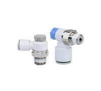 OSHZIKJII Valvola di Controllo congiunta for Il Controllo della velocità pneumatica AS1201F/2201/3201/4201SA valvola a Farfalla Tipo con Uscita Limitata Tipo con Ingresso limitato(AS1201FS-M5-04A)