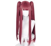 OSIAS Kitagawa Marin Parrucca Lunga Rosso Viola Con Codini Capelli Sintetici Resistenti Al Calore