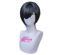 OSIAS Parrucca Ciel Phantomhive Capelli Sintetici Corti Grigio Blu Resistente al Calore