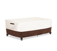 Osileyo Copertura per tavolino da caffè da esterno, impermeabile, rettangolare, copertura per mobili da patio, 121,9 x 71,1 x 40,6 cm, beige e marrone