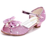 Osinnme Toddler Little Big Kid Girls Sandali da sposa, *Rosa, 12 Little Kid