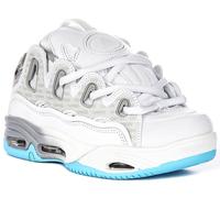 Osiris D3 2001 Suola Doppia con Lacci da Uomo Sneakers IN Bianco Blu UK 7 - 12