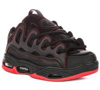 Osiris D3 2001 Suola Doppia Lacci da Skate Donna Trainer IN Nero Rosso EU 36-41