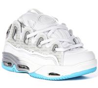 Osiris D3 2001 Suola Doppia Lacci da Skate Uomo Trainer Bianco Blu UK 6 - 12
