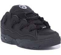 OSIRIS D3 Og Uomo con Lacci Grosso Skate Scarpe Sportive IN Tutti Nero Misura UK