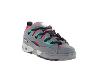 Osiris Men's D3 E Skate Shoe, Grey/Orange/Turquoise, 7