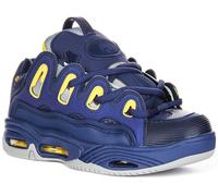 Osiris Trainer Con Suola Spessa In Nero Blu Giallo UK 6 - 12