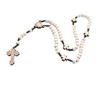 osiuujkw Collana con ciondolo a croce per preghiera cattolica cristiana, squisito regalo di gioielli per condividere la fede, espositore raffinato per mostrare la fede. Rosario