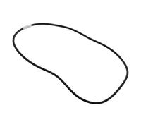 osiuujkw Collana e bracciale da donna eleganti per festeggiare compleanni, matrimoni, lauree e Natale. Elegante collana in gomma siliconica nera con chiusura in ottone a innesto facile da aprire.