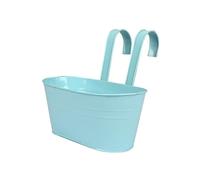 osiuujkw Fioriera da Giardino per Erbe aromatiche Resistente e Leggera Fioriere da Balcone Staccabili per Esterni Fioriera sospesa a Parete in sospesa con ringhiera, Azzurro