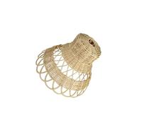 osiuujkw Paralume in rattan intrecciato, copri lampadario, elegante tocco per la camera da letto, miscela di tradizione e modernità, paralume in rattan intrecciato a mano, lampadario decorativo