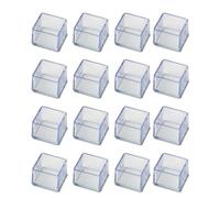 osiuujkw Protezioni per i piedi dei mobili senza gel e senza unghie da 16 pezzi per l'uso Protezioni per pavimenti per gambe di sedie in silicone quadrate in gel di silice, Trasparente 40 * 40mm