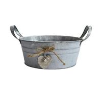 osiuujkw Secchiello per Fiori in Metallo, vasi da vivaio, Secchio da Fattoria, Secchio per Piante in Vintage, vasi per Fiori rustici retrò per l'arredamento, Vaso per Metallo,