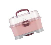 osiuujkw Stendino per biberon in PP inodore, ampio spazio per un'asciugatura rapida, scatola leggera, vassoio di drenaggio, dispositivo con fibbia, Rosa