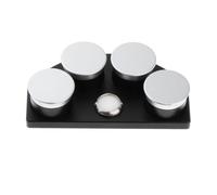 osiuujkw Supporto per tazza dell'olio a 4 vaschette Pratico contenitore per olio per orologiai amatoriali addetti alla manutenzione, Argento, 8.6x5 cm