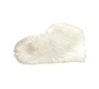 osiuujkw Tappeto a forma di cuore, morbido e soffice, per camera da letto, antiscivolo, piccolo tappeto, arredamento moderno per la casa, amici, amanti della fattoria, Bianco, 50x60 centimetri