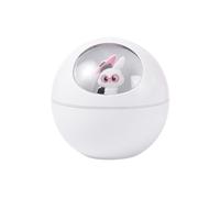 osiuujkw Umidificatore con funzione di luce notturna che cambia colore, interrompe automaticamente l'alimentazione e può essere utilizzato come luce notturna. Cartone animato, Bianco