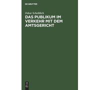Oskar Scheiblich Das Publikum Im Verkehr Mit Dem Amtsgericht (Copertina rigida)