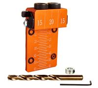 O'SKOOL Kit di tasselli in alluminio massiccio da 10 mm con segno di testimonianza tagliato al laser e scala di profondità, kit di tasselli autocentranti da 10 mm con punta da trapano cobalto M-35