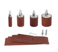 O'SKOOL Kit Levigatrice a Tamburo per Trapano - Set Tamburi Abrasivi per Legno, Metallo e Plastica con Rulli, Mandrini e Carta Vetrata di Ricambio