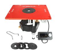 O'SKOOL Sollevatore motorizzato per router da 3-1/2", adatto a tavoli BOSCH RA1181 RA1171, controller digitale, 5 anelli di inserimento, micro-regolazione, piastra in alluminio CNC