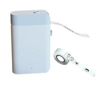 OSKOPWRC Etichettatrice, mini stampante per etichette Bluetooth, portatile wireless ricaricabile con taglierina incorporata, strumento di stampa termica con cavo di ricarica Bianco