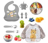 Oskuglin 9 pezzi Set Pasto Bambino Silicone senza BPA da 6 mesi