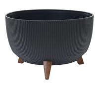 Oslo Stripe - Fioriera effetto a strisce, 40 x 25 cm, in plastica sui piedi, con inserto