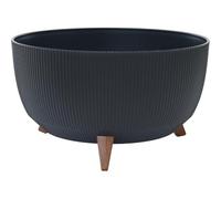 Oslo Stripe - Fioriera effetto a strisce, 47 x 26,5 cm, in plastica sui piedi, con inserto