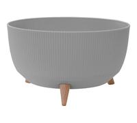 Oslo Stripe - Fioriera effetto strisce, 47 x 26,5 cm, in plastica/fibra di legno sui piedi, con inserto