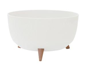 Oslo Stripe - Vaso per piante effetto strisce, 47 x 26,5 cm, in plastica sui piedi, con inserto
