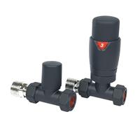 Oslo - Valvola termostatica per termosifone e scaldasalviette, 1/2-15 mm, colore: Antracite