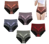 OSMARI Aggiornamento Grafene Fibra Restauro Slip Vita Alta, Grafene Honeycomb Body Shaping Slip con Pizzo (XL, 5 Pezzi Misti)