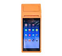 OSMARI Registratore di cassa commerciale portatile a schermo intero da 5,5 pollici Ristorazione Ristorante Stampante per codice di scansione dell'ordine a macchina singola mobile,Orange