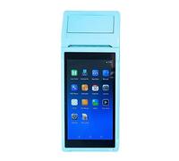 OSMARI Registratore di cassa commerciale portatile a schermo intero da 5,5 pollici Ristorazione Ristorante Stampante per codice di scansione dell'ordine a macchina singola mobile,Blue