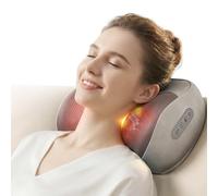 OSMING Massaggiatore senza fili per schiena e collo con calore, cuscino shiatsu 3D ricaricabile a 20 nodi per alleviare il dolore ai tessuti profondi e alle spalle, portatile per casa, ufficio e auto