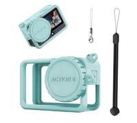 Osmo Action 6 Silicone Caso, Protettivo Manica Copertina con Lente Cappuccio Compatibile con DJI Osmo Action 6,Protezione Accessori Perso-Prova Rop/Polso Cinghia, Anti-Scrach, Anti-Collisione (Blu)