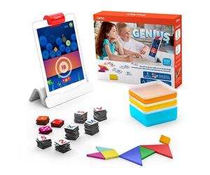 Osmo - Cofanetto Completo Genius per iPad -Genius Starter Kit -età 6-10 Anni -5 Giochi di apprendimento interattivi: Matematica, ortografia, Arte, Fisica, creatività e Altro Ancora(Base iPad