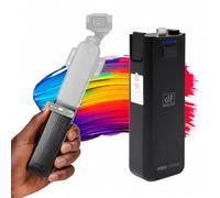Osmo Pocket 3/4 Battery Grip 5000mAh, Impugnatura Batteria Full-Decoding con Connessione Microfono Lavalier Bluetooth, Trasferimento Dati Type-C, Display Batteria, Supporto Live Streaming