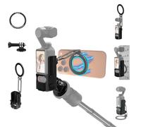 Osmo Pocket 3 Magnetico Telefono Supporto Compatibile con iPhone,Magnetico Monte Espansione Adattatore Telaio con 360° Regolabile Luce Supporto compatibile con DJI OSMO Pocket 3 Accessori