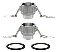 Osmond 2 Pcs di Tipo B CAM Globale In Alluminio e Tubo del Tubo Della Scanalatura con 2 "Gesto Camlock 2" 2 "NPT Connessione Maschile NPT