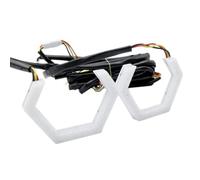 Osmond 2 Pezzi RGB Angel Eyes Rings Indicatori di Direzione Bluetooth App Controllo Auto UTV Moto DRL Luce Decorativa 70 mm