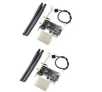 Osmond 2X PCIE WiFi Card Adapter Bluetooth Dual Band Wireless Scheda di Rete Ripetitore Adattatore per PC Desktop per AX200 9260AC