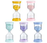 Osmond 5 Clessidra per Aule e Bambini, Set di Clessidre Colorate, Timer Visivo da 3/5/10/15/30 Minuti per Lavarsi I Denti.