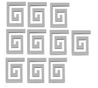 Osmond 60 Pezzi Specchio Geometrico Fai -da -Te per Specchio Adesivo Rimovibile Specchio per Lo Sfondo della Casa (Argenteo)