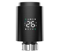 Osmond Actuador de Radiador Inteligente Tuya ZigBee TRV, Válvula Termostática Programable para Radiador, Controlador de Temperatura Remoto por Aplicación, Color Negro