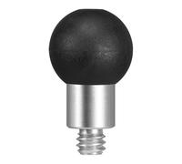 Osmond Adattatore A Testa Sferica in Alluminio da 17 mm con Filettatura da 1/4 di Pollice, Braccio con Attacco da 17 mm, Sfera in TPU per Supporto per Telefono per Bici e Moto