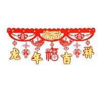 Osmond Bandiera del Capodanno Cinese 2024 Dragon Spring Festival la Cina Ha Decorato la Casa Fortunata per Festeggiare Facile Installazione N