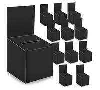Osmond Caja de Rifa de 12 Unidades, Caja de Donación para Recaudación de Fondos, Caja de Cartón para Urnas con Ranura para Boletos y Caja de Título Extraíble